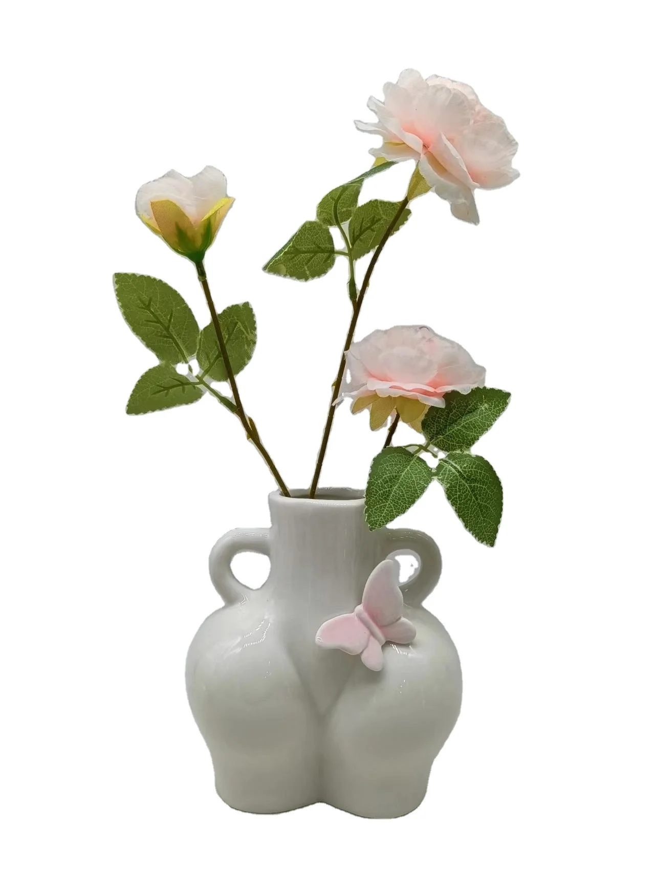 Customized Unique Design Modern White Vase Hotel Flower Vase Wedding