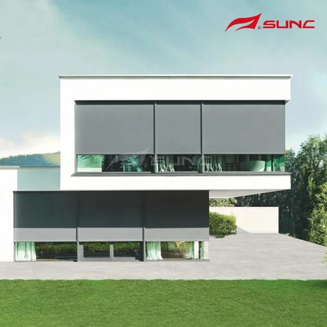 Roller blind luxury smart dual roller blinds 100% blackout day night window electric motorized window blinds