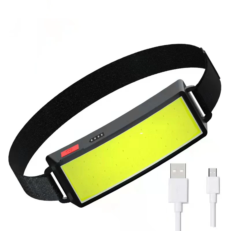 2021 New Style Headlamp Portable Mini COB LED Headlight with Built-in Battery Flashlight USB Rechargeable Head Lamp Torch