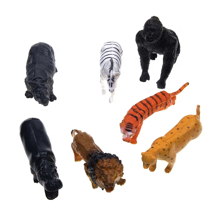 
Amazon Hot Sale Plastic Animals Model 7 Forest Animals 