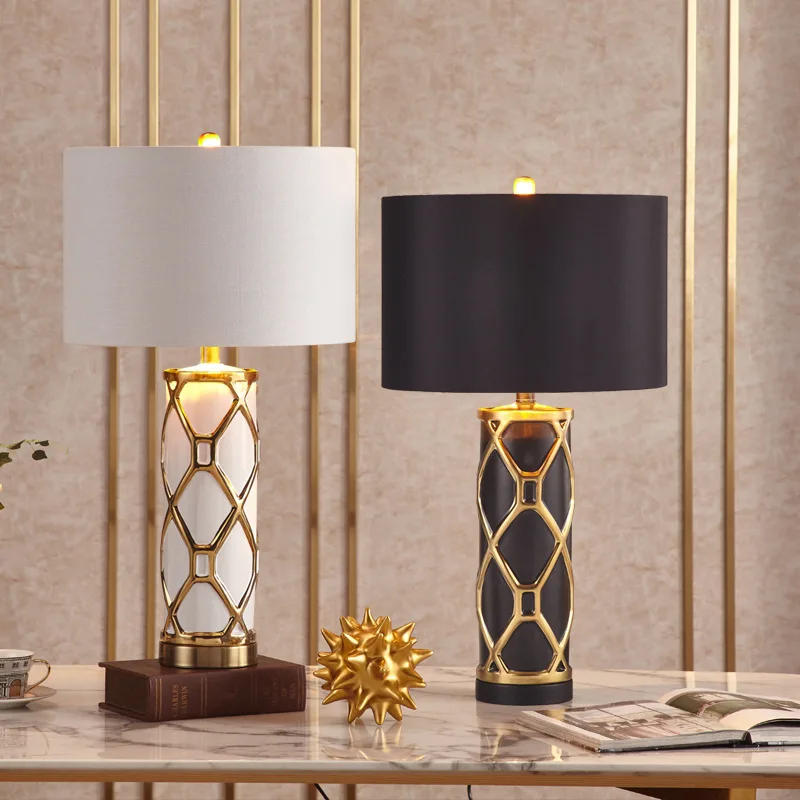 Nordic Luxury Decorative Table Lamp Led Restaurant Table Light Home Decor Bedroom Bedside Black Luxury Table Lamp