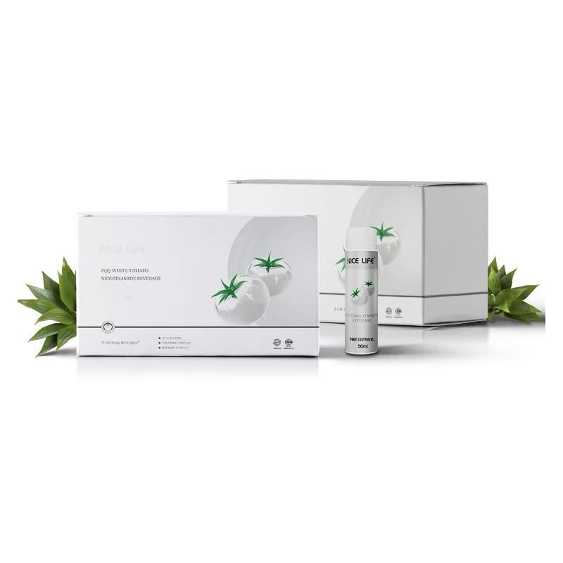 OEM PQQ White tomato collagen peptide Oral Liquid Niacinamide Drink Whitening sodium hyaluronate white crystal tomato drink