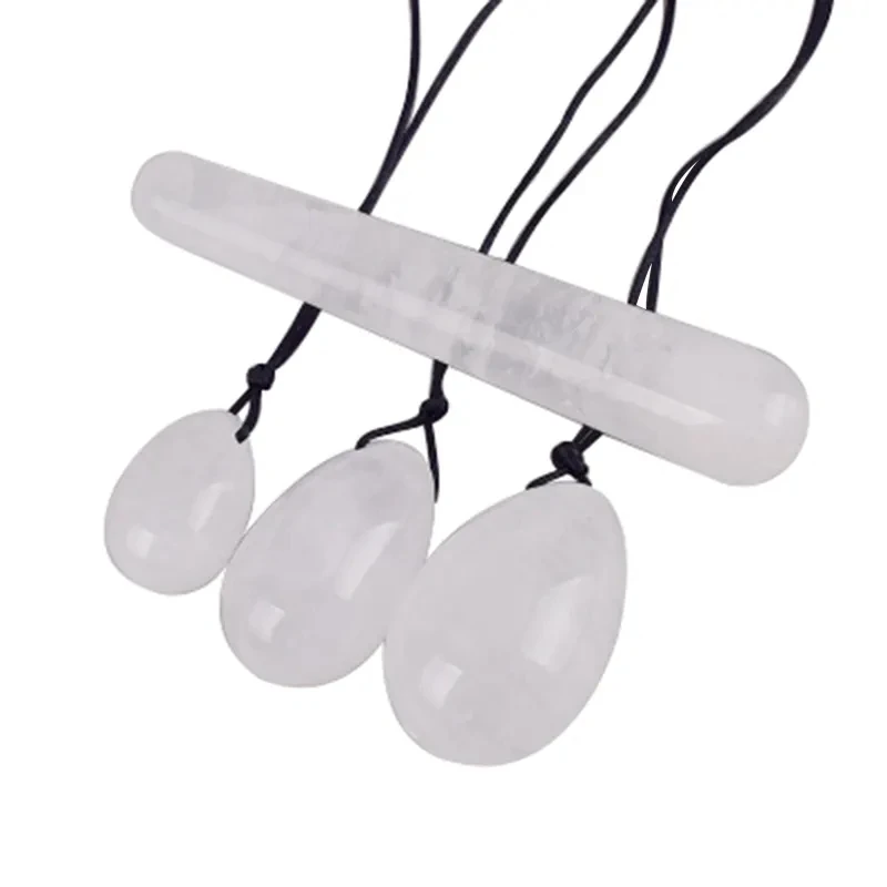 Alchemy of souls collection yin and yang jade egg shape exercise ball gemstone massage wand yoni rose quartz yoni egg for women