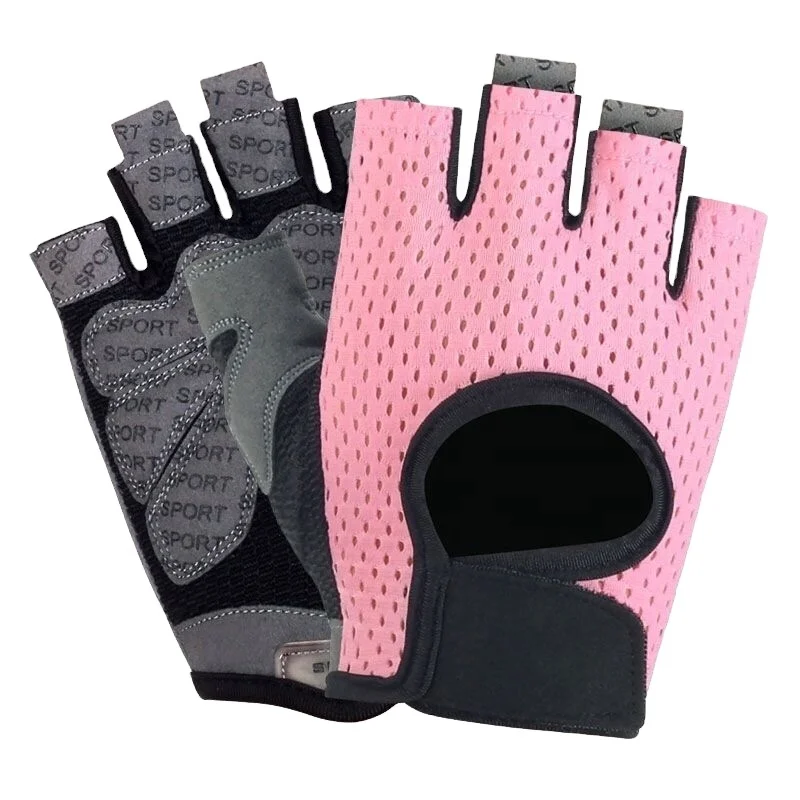 Fashion Breathable Workout Gloves Women and Men Durable Padded Fingerless Gloves Weight Lifting Gym Exercise Fitness