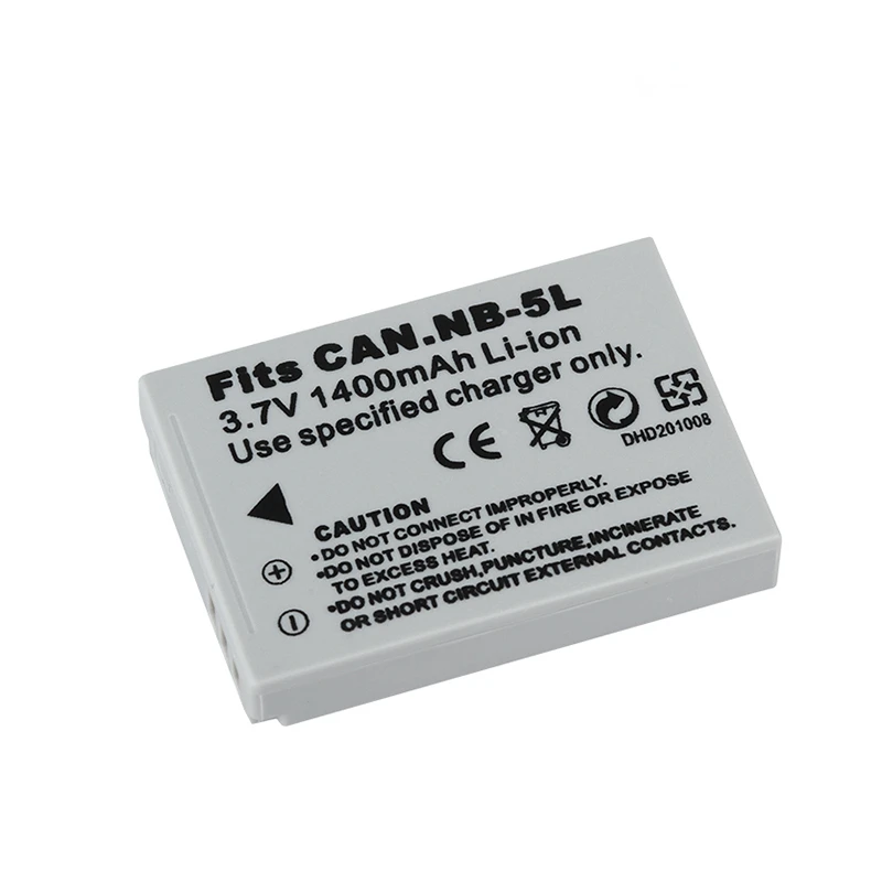 1400mAh Camera Spare Battery NB-5L NB 5L For Canon SX200is SX210IS SX220HS SX230HS CB-2LXE Shot S100 S110 SD950 SD