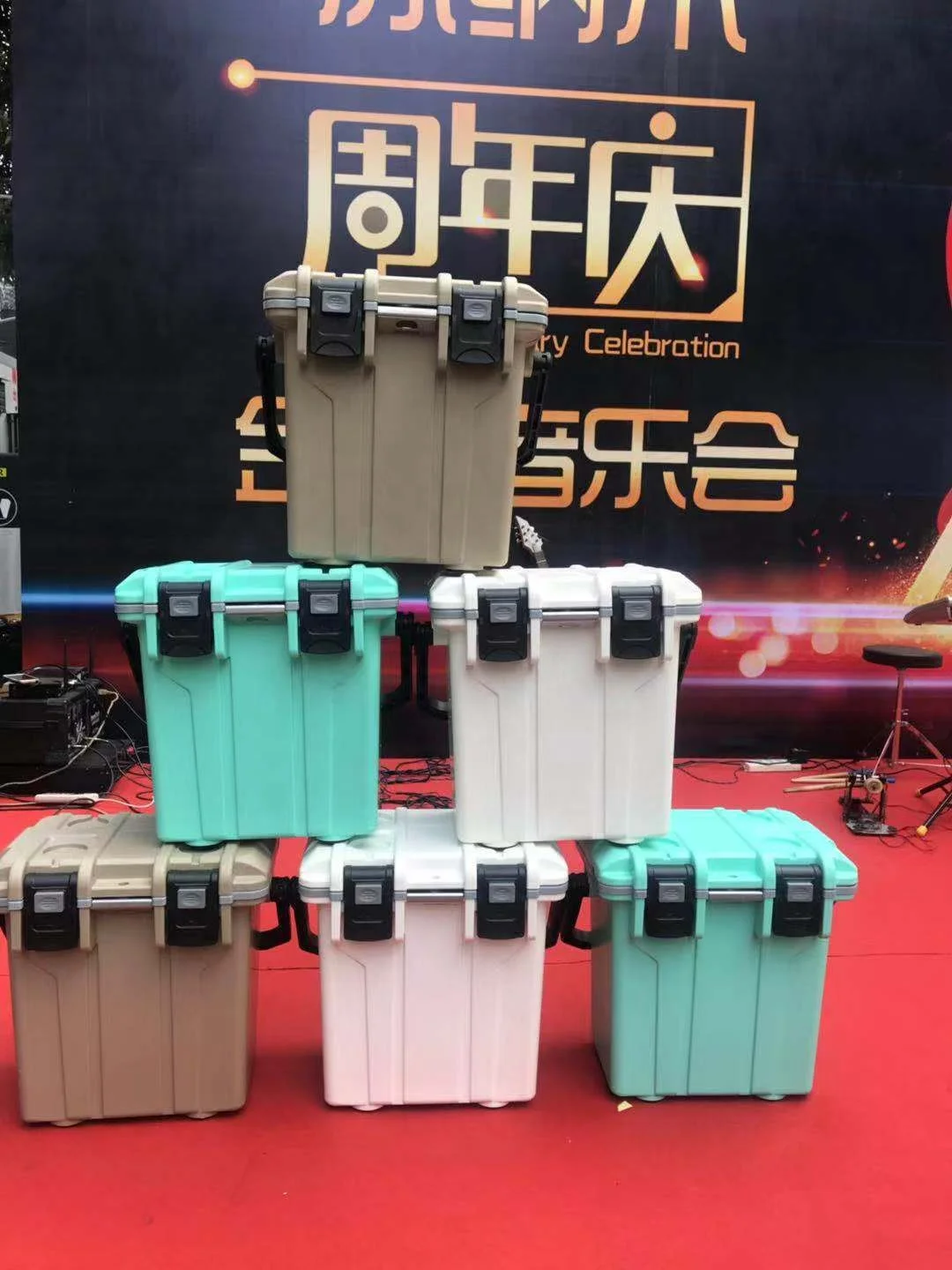 20L kayak ice chest chilly bin hunting and fishing rolling ice chest White portable lockable cooler box to keep drink cool chill