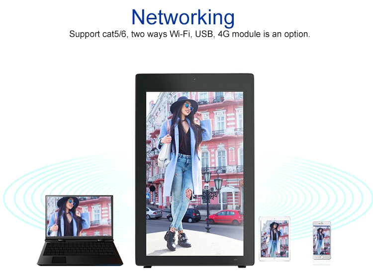 High Brightness Power Lcd Screen Sunlight Readable Vertical Advertising Sign Lcd Display Outdoor Waterproof Digital Poster