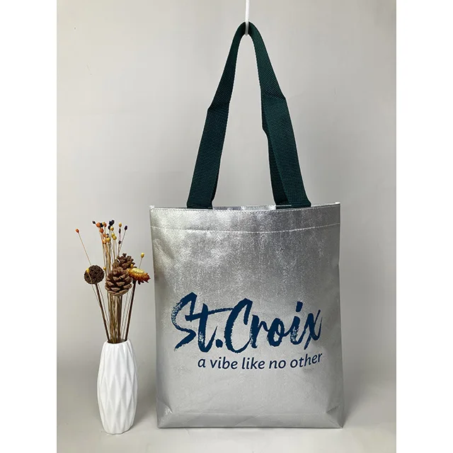 Biodegradable Cotton Laminated Non-Woven Bag Laminated Canvas Bags With Design Non Woven Food Laminate Pouch Tote Bag