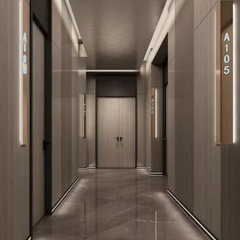 White painted america 5 panel interior room doors solid wood core prehung shaker hotel door