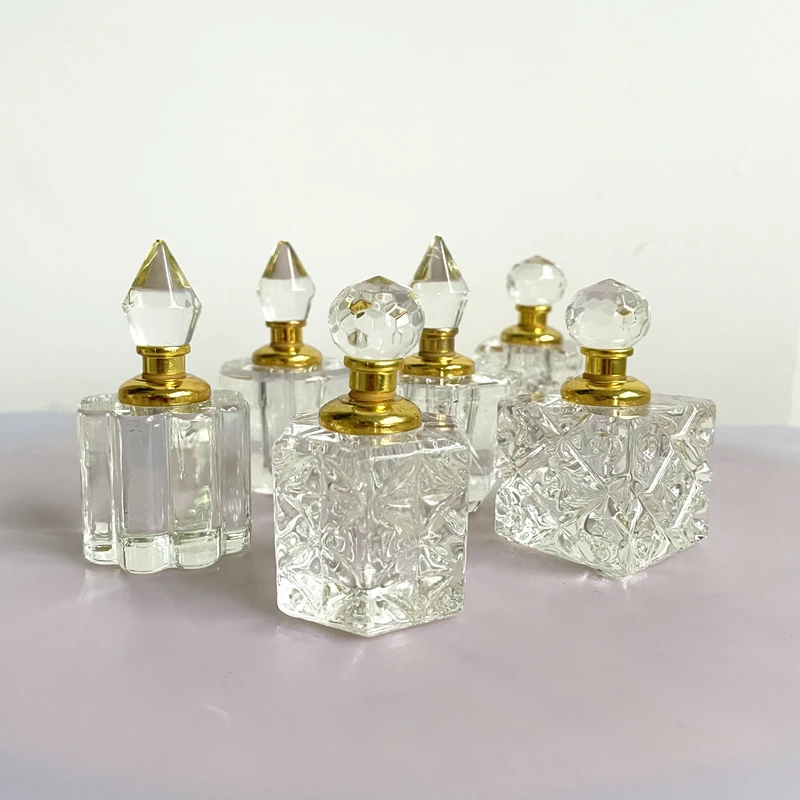 Dear Crystal low price 3ml colorful Blue Chic Empty gemstone high quality Perfume Bottle Crystal Agate for home Decoration