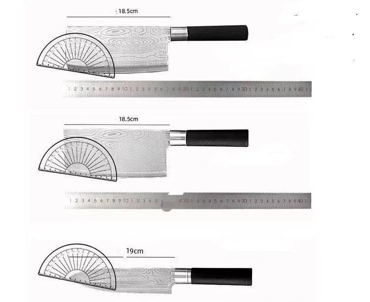 Handle Kitchen Knife Set High Quality PP 3CR13 Stainless Steel 3 Piece BOX Chef Knife Kitchen Knives & Accessories 2pcs 1.5MM
