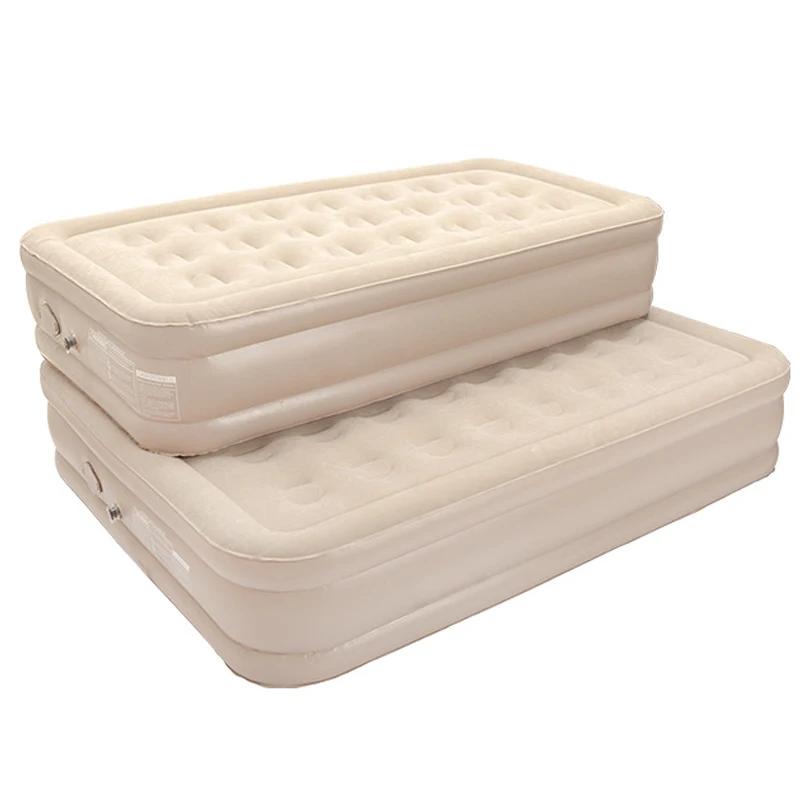 Automatic inflatable flocked mattress with built-in air pump fast air bed sofa mattresses