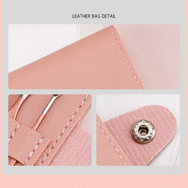 7 In 1 Rose Pink Nail Clipper Set Personal Nail Cutter Tools Travel Grooming Kit Manicure Pedicure Tools Kit