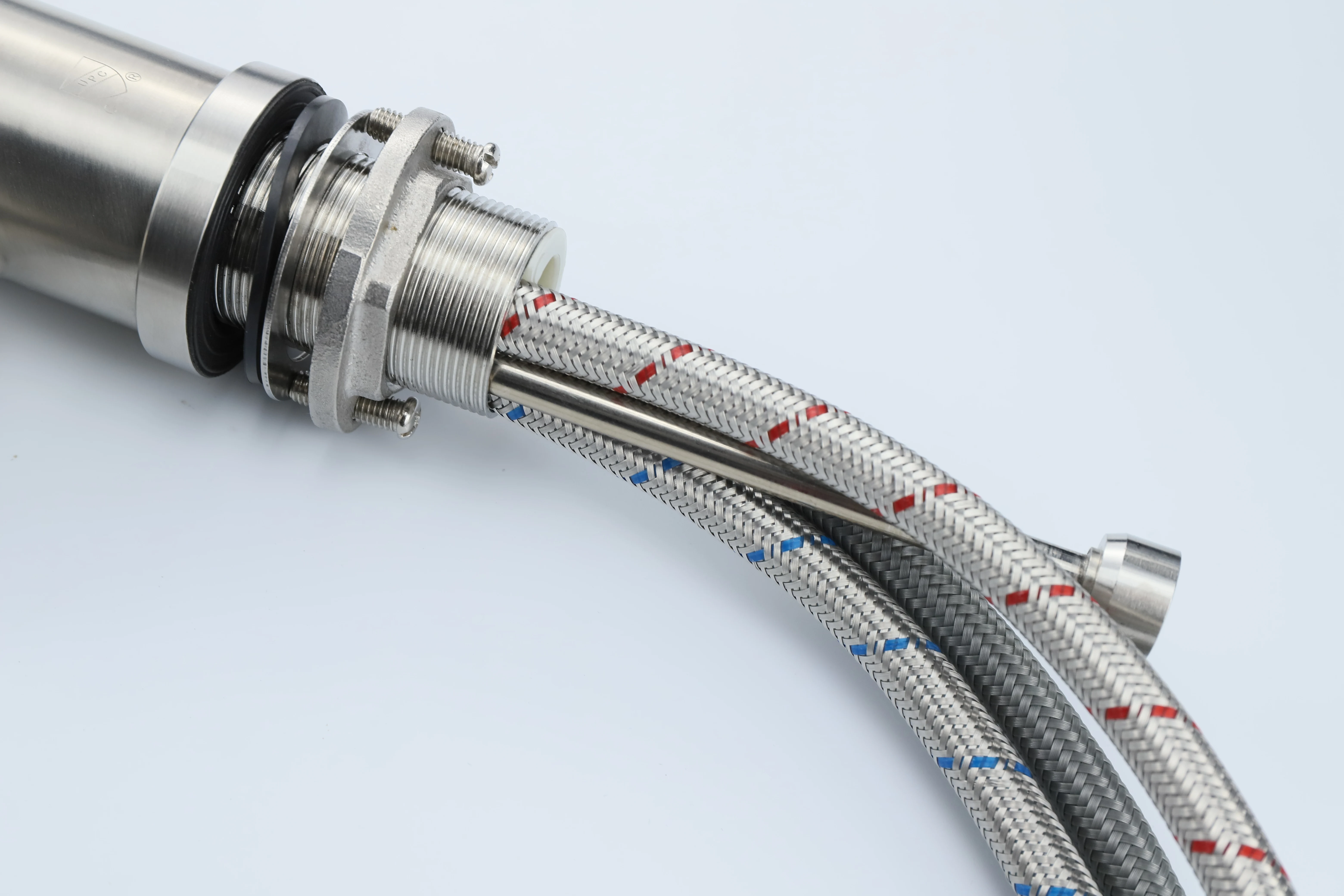 wholesale pull down sink water flow wash SUS304 stainless steel mirror polished chrome plating finish faucet tap kitchen mixer