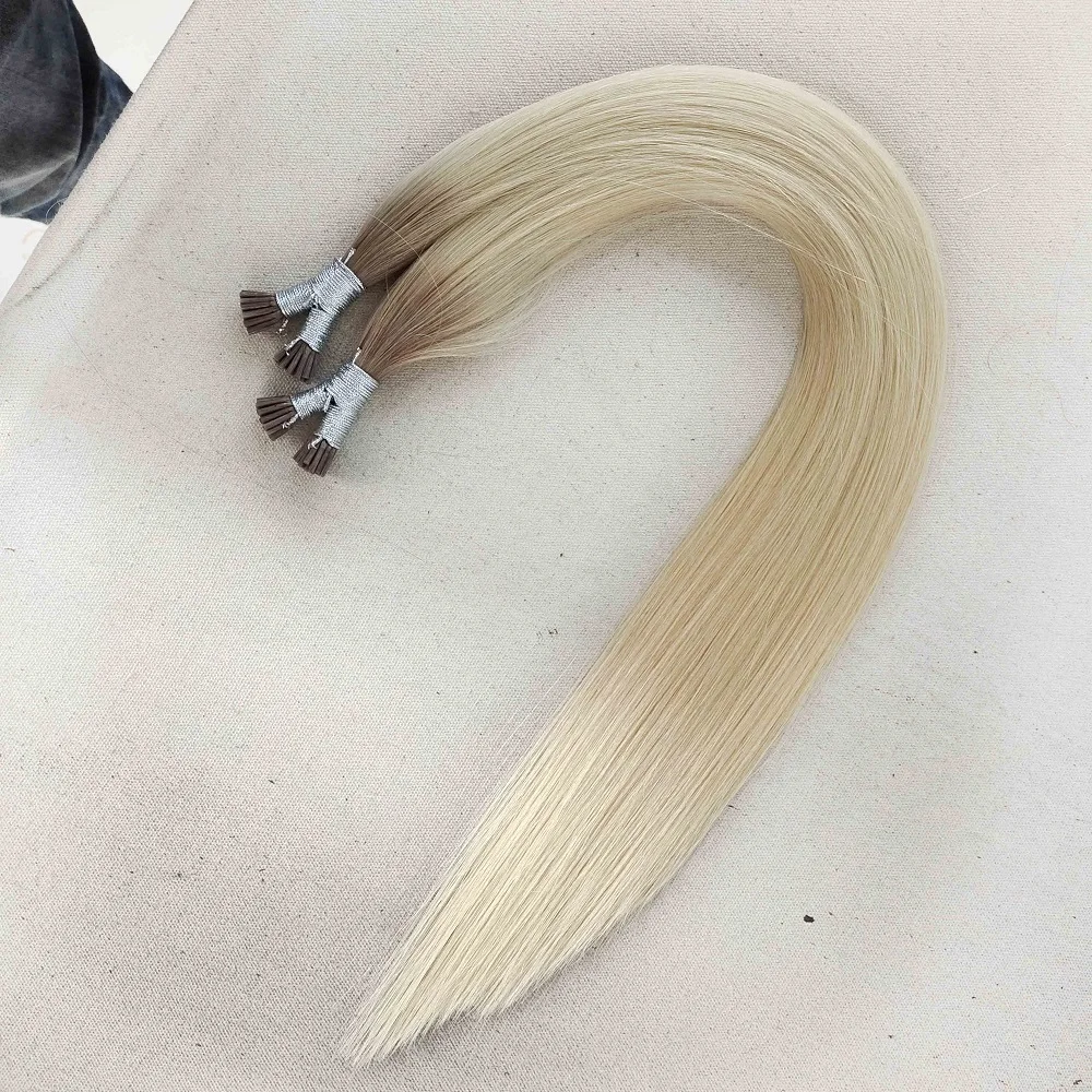 Wholesale Russian Super Double Drawn Pre bonded Human Hair Stick I Tip Hair Extensions