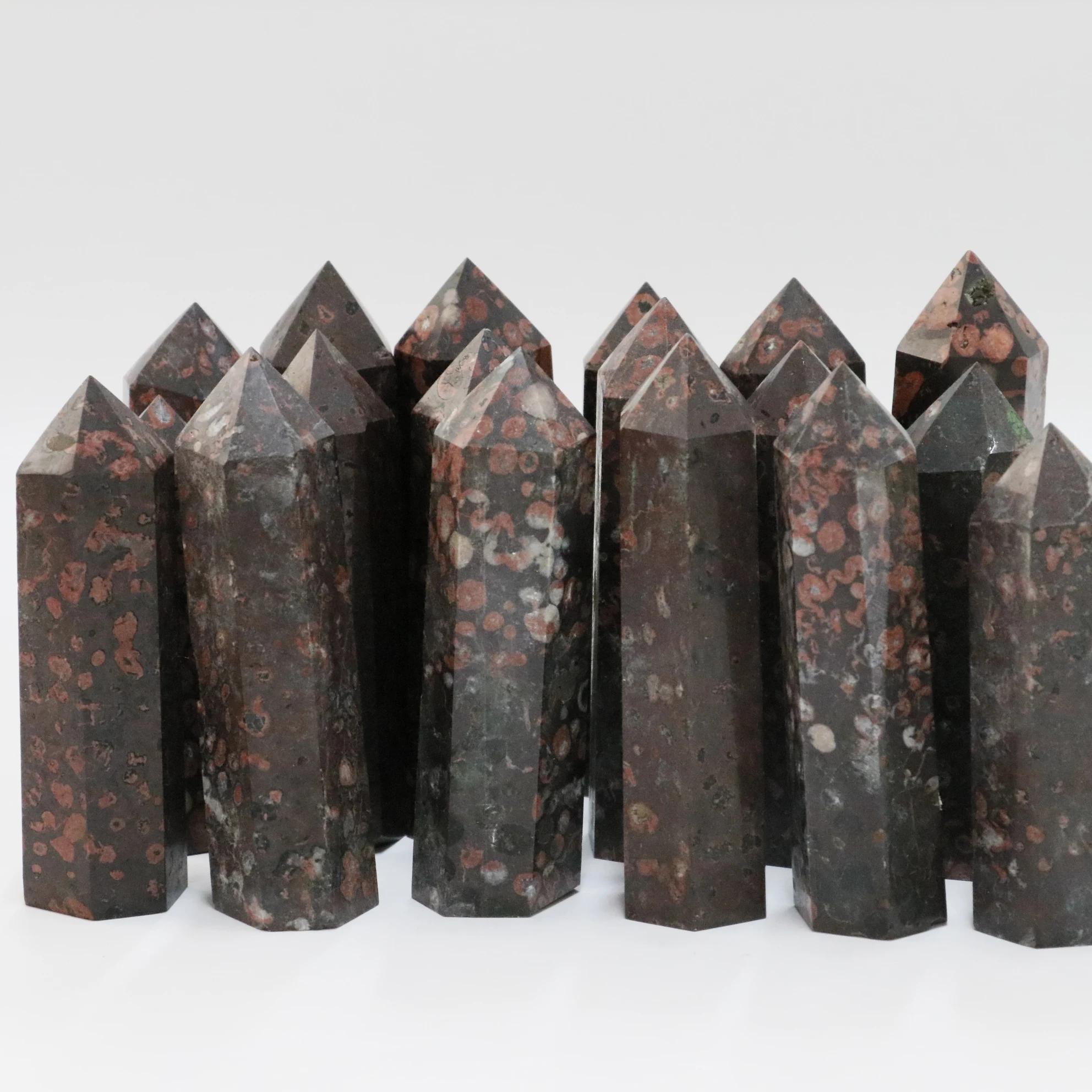 Plum blossom tourmaline tower new product natural crystal stones quartzs wand for home decoration