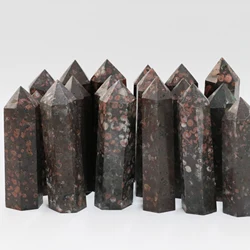 Plum blossom tourmaline tower new product natural crystal stones quartzs wand for home decoration