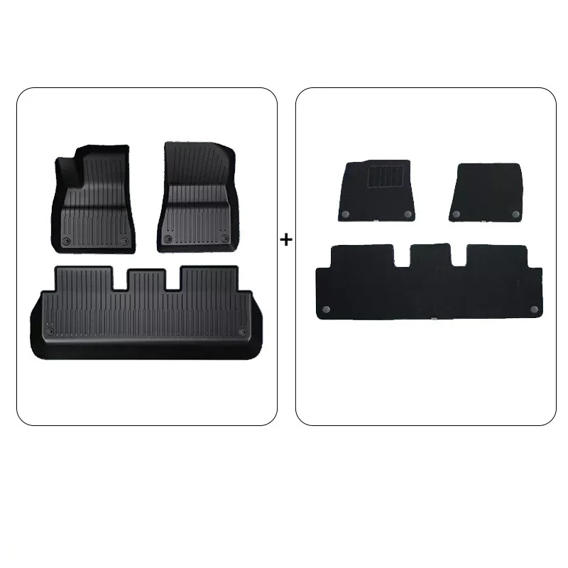 Hot Selling 6-Piece Set Fully Enclosed Carpet Mat Floor Mats Tesla Model 3 Business Style TPE PVC Interior Gadget Carpet Mat
