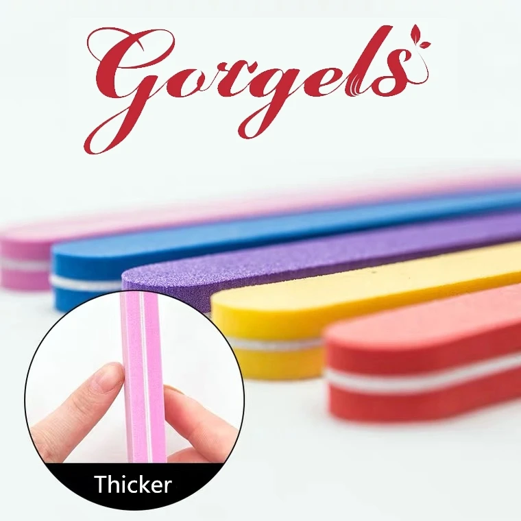 Gorgels пользовательские логотипы художественные инструменты Эмери доска 180 150 80 100 грит двухсторонние пилочки для