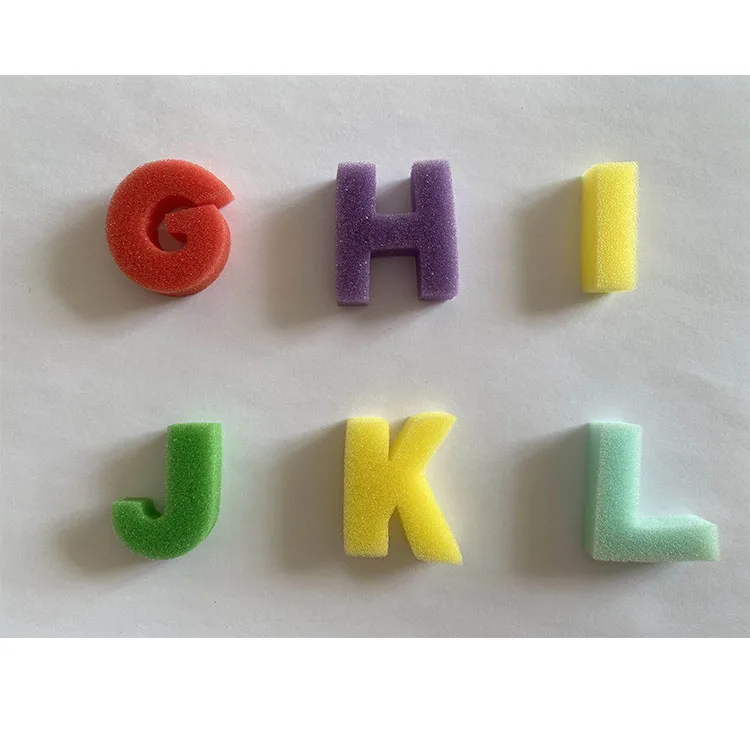Cheap price soft brush colorful sponge letter shape set embossed seal stamp