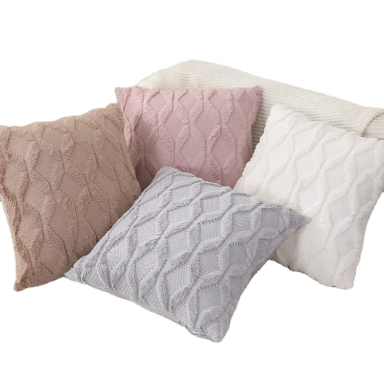 Мягкие Плюшевые Короткие шерстяные бархатные декоративные наволочки для подушек роскошный стильный чехол для подушки 18x18 дюймов