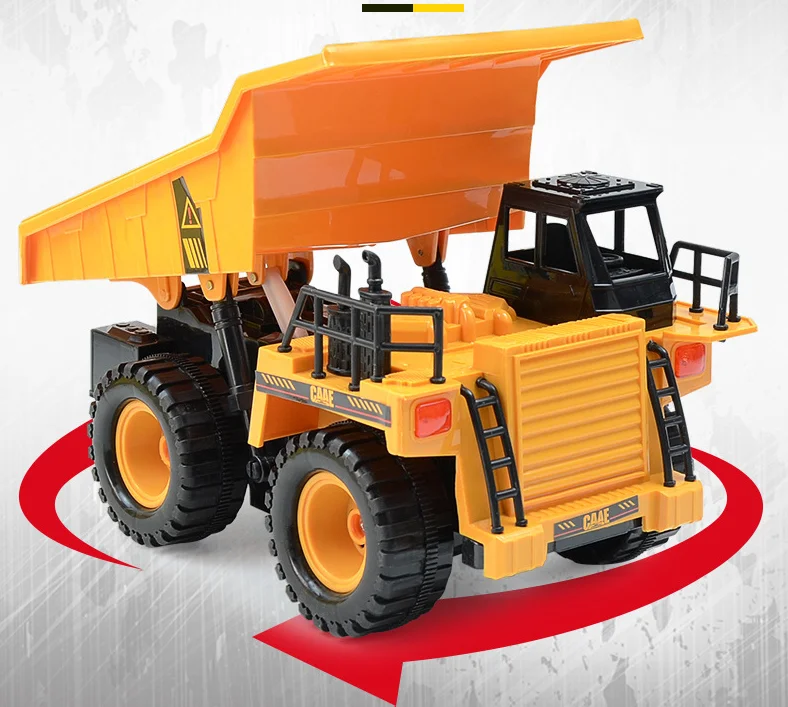 6Ch Rc Heavy Load Truck Toy 2.4G Rc Dumper Truck With Music And led light