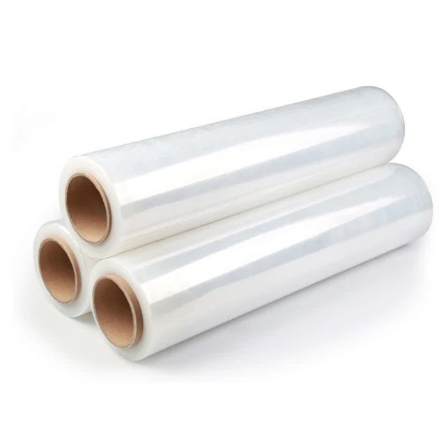 Pallet Film Lldpe Cast Stretch Wrap 17 Mic Shrink Roll Film Moisture-Proof Industrial Use 50cm Plastic Roll