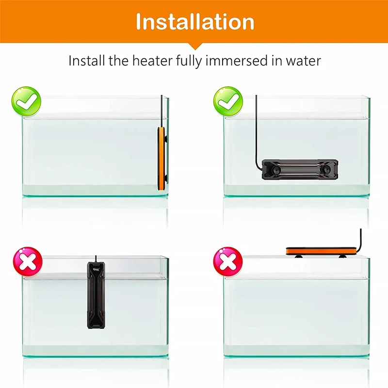 Hygger Fish Tank Temperature Controller Quartz Aquarium Heater with Digital LED Controller, Intelligent Aquarium Heater