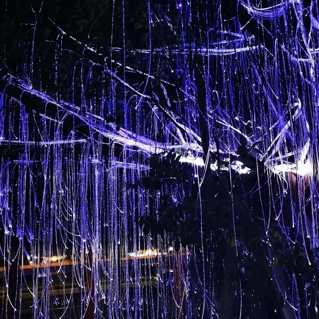 Christmas Fiber Optic Tree Lights Set 0.75mm*3 45watt Water Curtain Fiber Optic Cable Kit