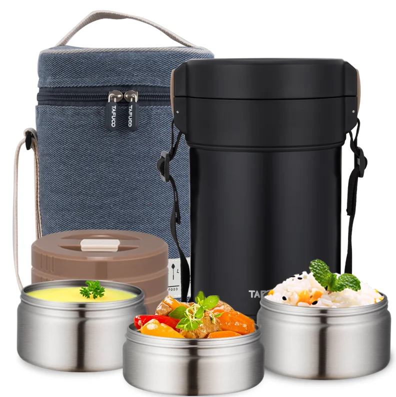 Eco Friendly lunch box Stainless Steel keep hot 24 hours Thermo Lunch Box for food storage container 1.5L 3