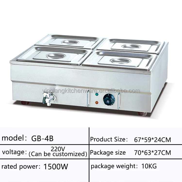 Stainless Steel Hydraulic Buffet Furnace Insulation Furnace Electric Heating Self-service Breakfast Furnace Insulation Pot