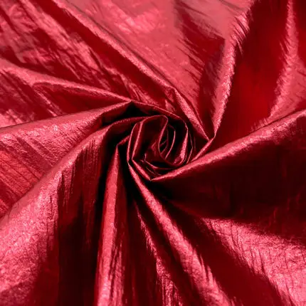 Light Weight Wind Proof 20D Silver Foil Crinkle Gilding Nylon Taffeta For Jacket Shell