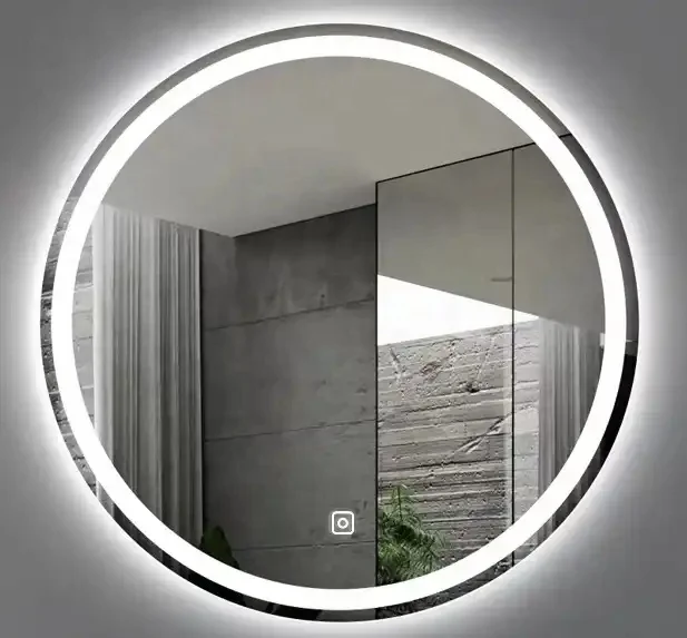 Hot Sale Round Shape LED Mirror illuminated Bath room Bath Mirrors Glass Bathroom Mirror With Led Light