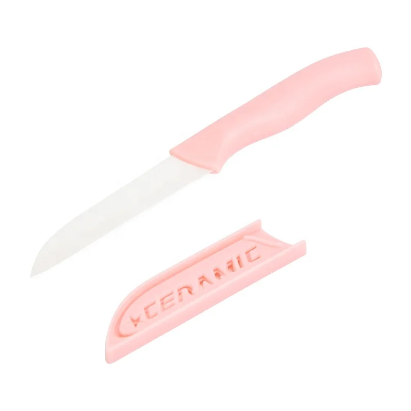 China supplier ceramic paring knife with blade cover for vegetable and fruit cutting
