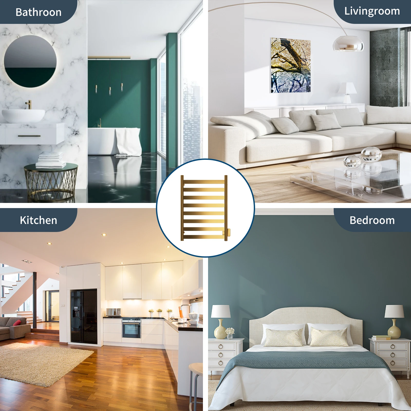 wall-mounted heater towel dryer bathroom electric towel warmer heated towel rack rail from manufacturer