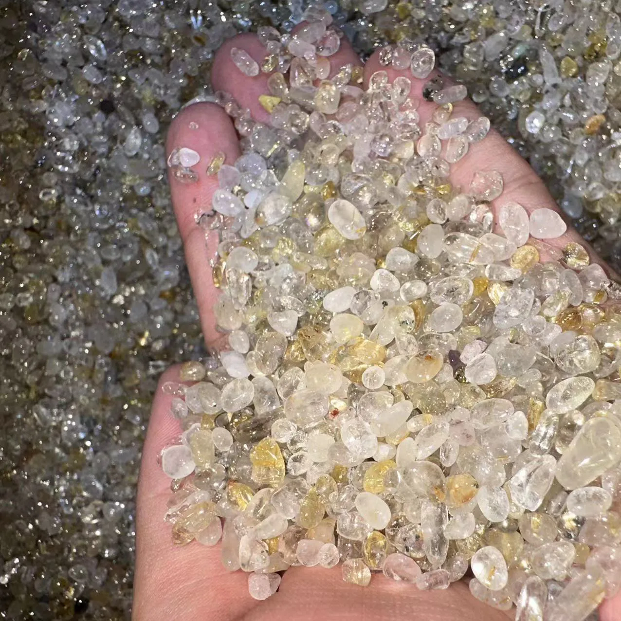Gravel Loose Stone Irregular Stone Quartz Crystal Gemstone Beads Jewelry Accessories Factory Price