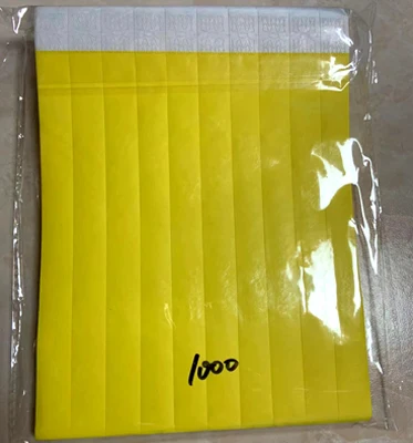High Quality Tyvek Paper Wristband Bracelet Waterproof Disposable Thick Tyvek Wristband For Swimming Amusement Park