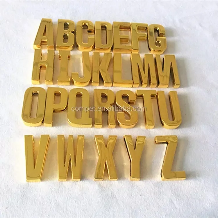 DIY ювелирные изделия продаются 30 мм золотой глянцевый слайд письмо