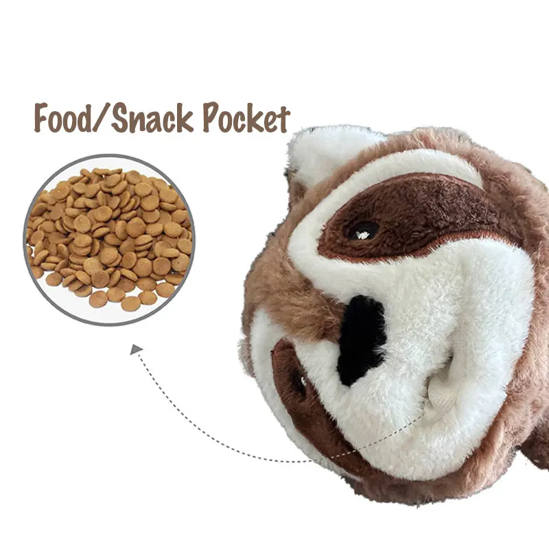 Soft Faux Rabbit Fur Built-in Electric Movement Custom Plush Toy Interactive Wagging Tail Rechargeable Pet Chew Toys