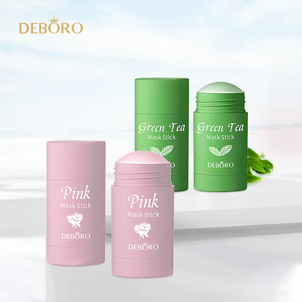 Face green mask stick PH level Balance Deep Clean Pore, Improves Skin green tea purifying clay stick mask