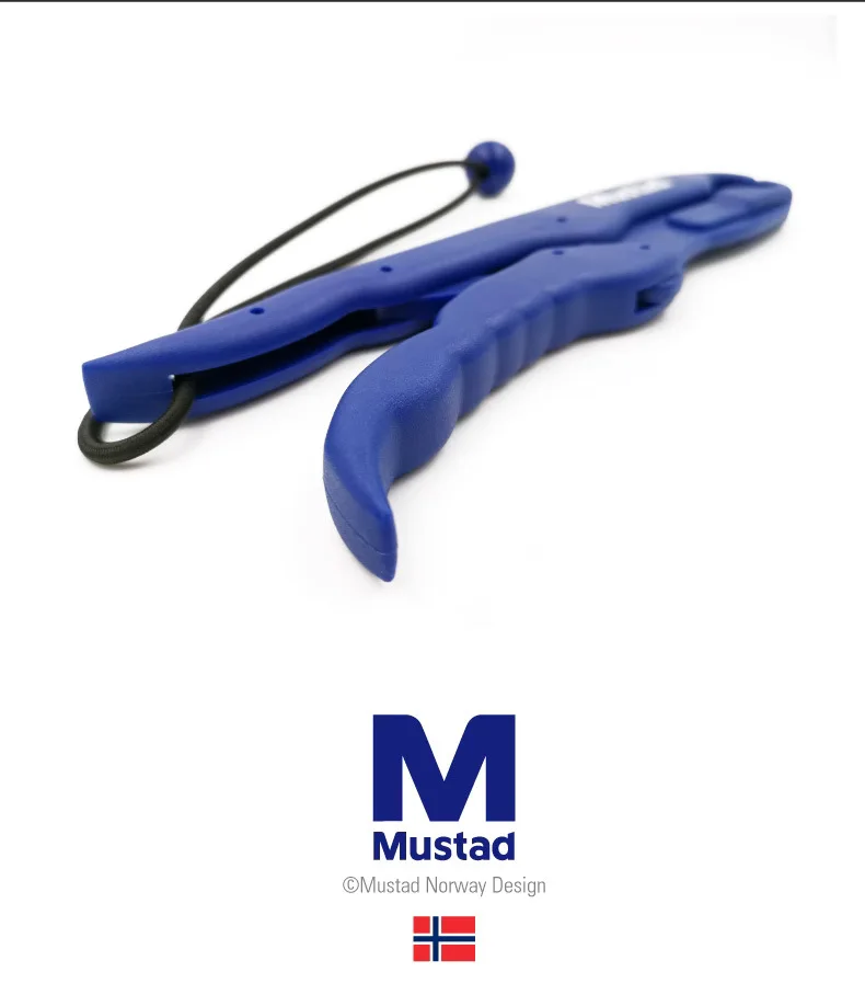 MUSTAD ORIGINAL 10inch 120g with lock Plastic Catfish Grippers Plier Lip Grip Tool with Lanyard light floating Fish Lip Gripper
