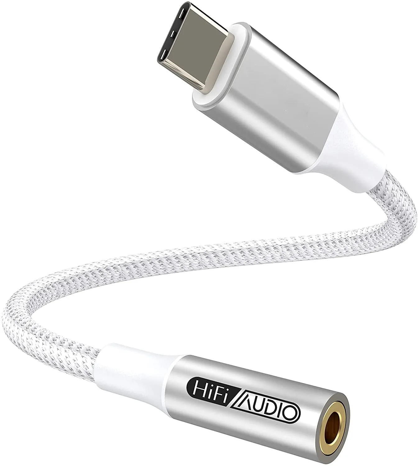 type-c headphone adapter 3.5mm audio cable 3.5 to type-c with chip decoding adapter audio cable