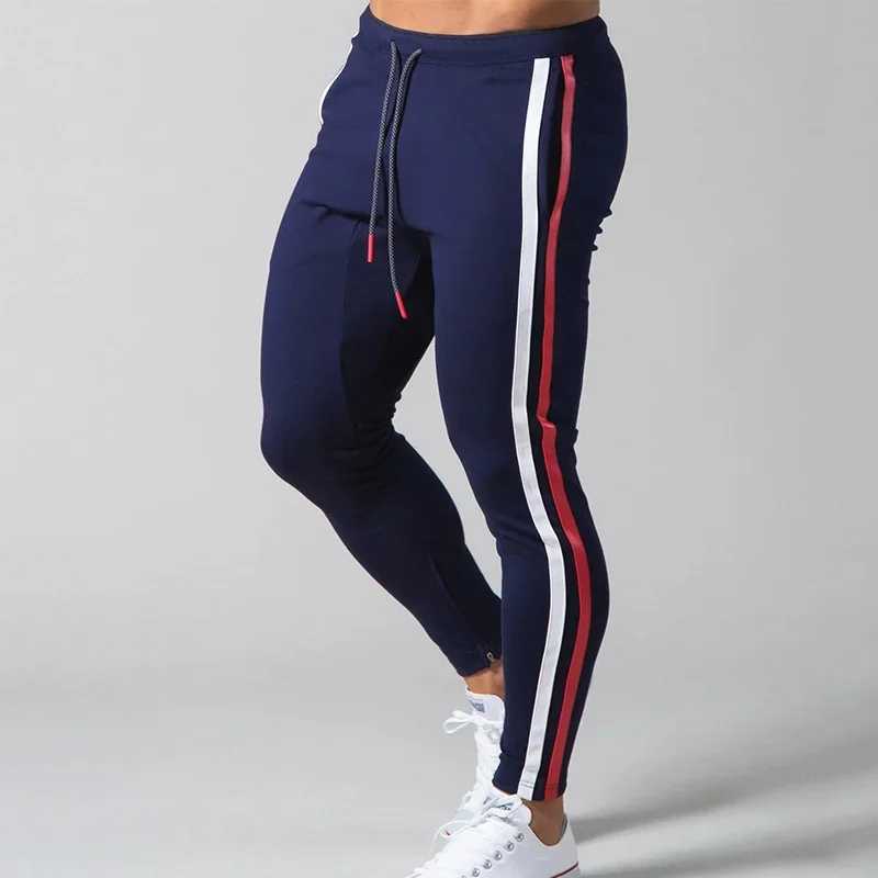 Men Running Sweatpants Cotton Track Pants Gym Fitness Sports Trousers Bodybuilding Training Skinny Joggers Track Pants Man