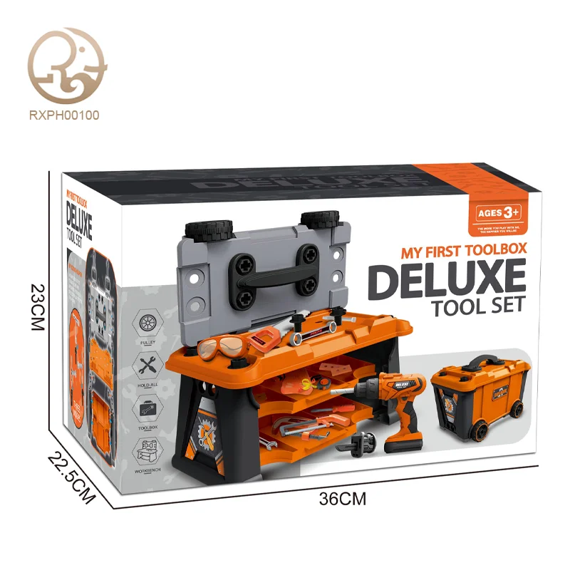 Factory Supply Kids toys Tool Toys Dress Up & Pretend Play Children boys Tool Set Toys With Multifunctional Box