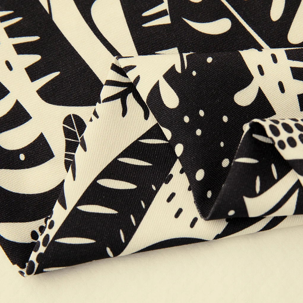 Изготовленный На Заказ «Чаллис» из искусственного шелка с цифровым принтом тропических в морском стиле узором виде листьев 100% вискоза ткань 160gsm для мужской одежды