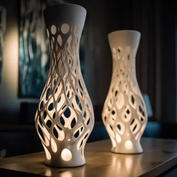 Unique Fashionable Customized  3D print small batch fast shaping LED scene table lamp