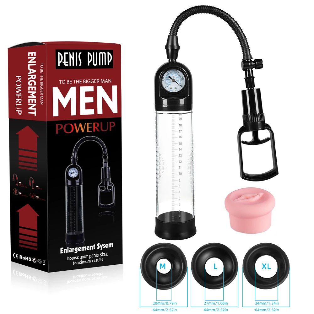 Sexual toys Penis enlargement Vacuum Pump for Men with Pocket Pussy