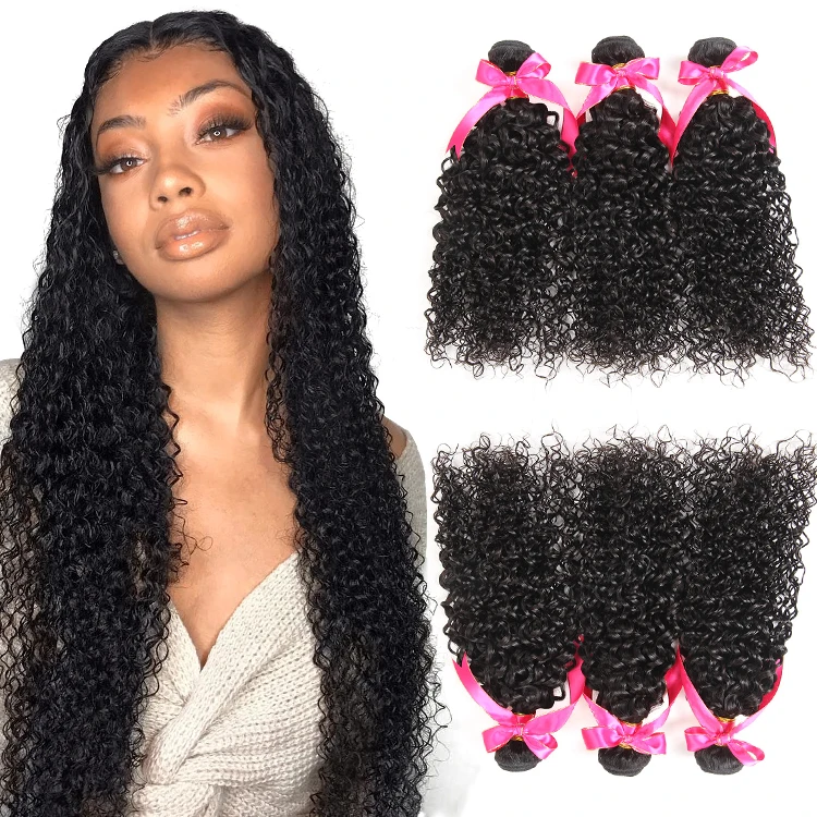 100% Virgin Remy Jerry Curly Chinese Girl Hair Extension Factory Direct Sale Chinese Cuticle Aligned Human Hair Bundles