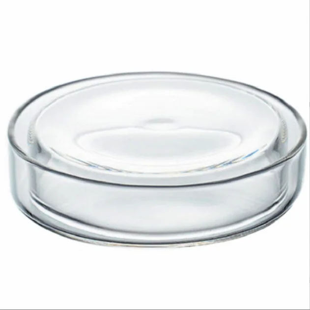 Lab Wholesale Disposable 120 150 180 200mm glass Petri Dish cell bacteria Tissue Culture Plate with lid