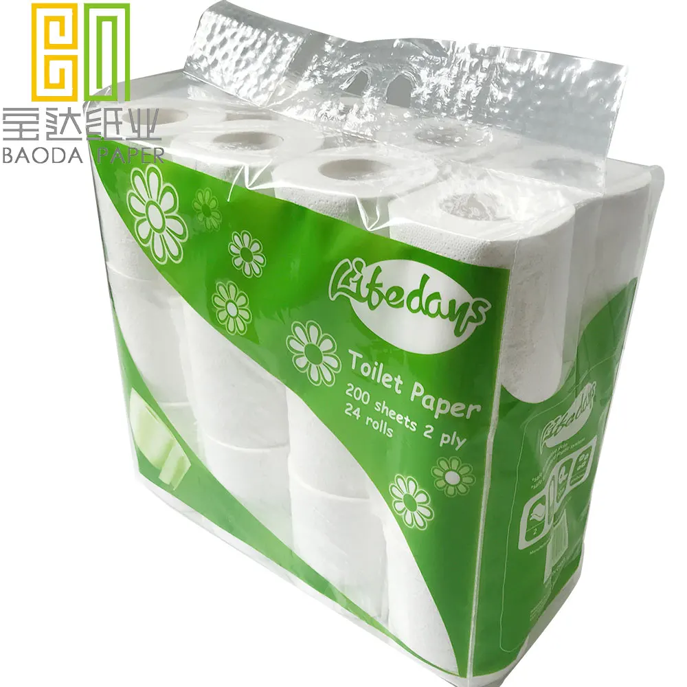 Soft toilet paper retail pack toilet paper 2 ply 200 sheets